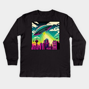 UFO Abduction Kids Long Sleeve T-Shirt